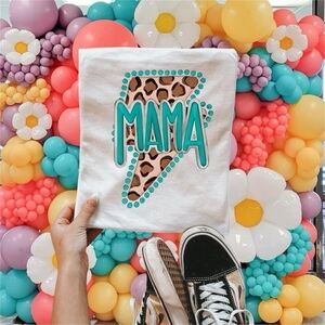 Kids Graphic Tee with Leopard Print and Teal Accents